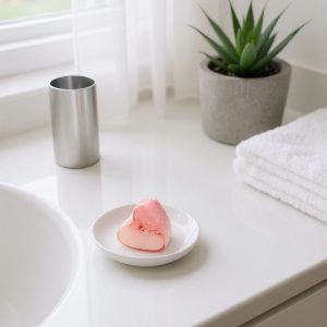 Savon coeur parfum framboise