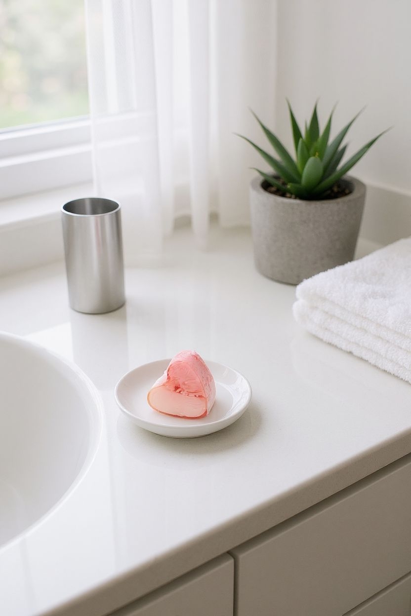 Savon coeur parfum framboise