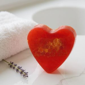 Savon coeur parfum miel