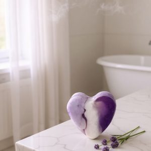 Savon coeur parfum myrtille/cassis