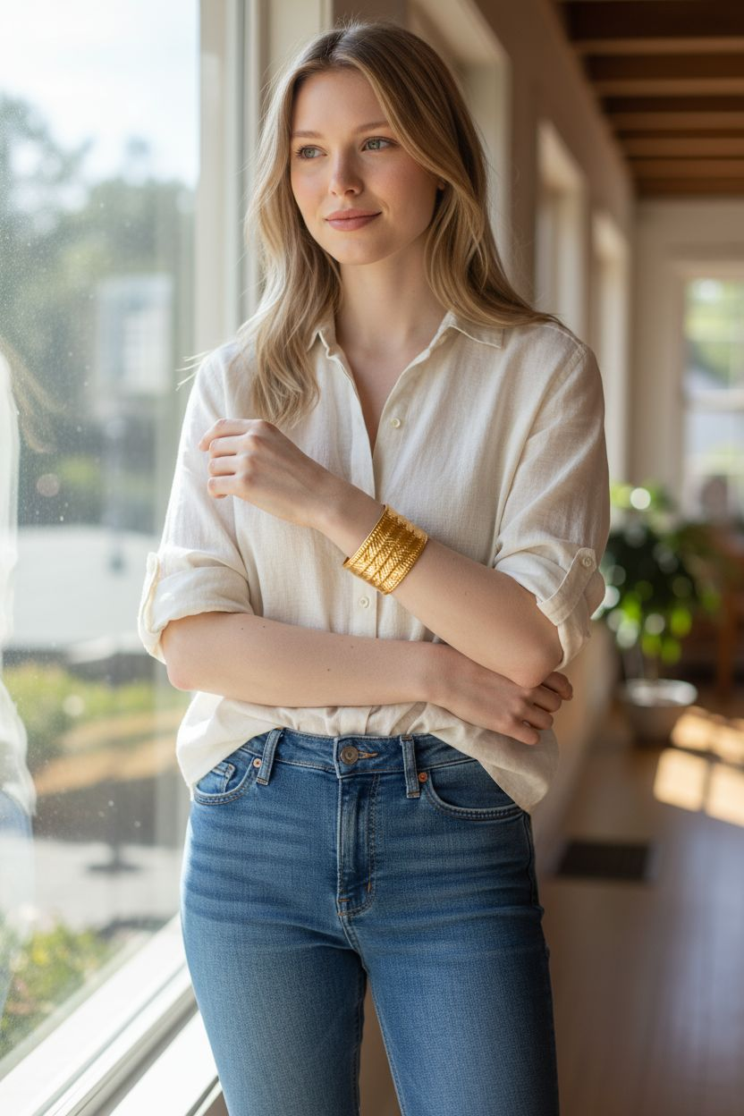 Bracelet en acier d'oxydable jonc Léaïs