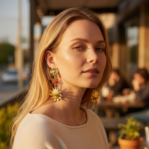 Automne boucle d'oreille