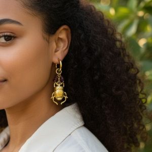 Scarabée  boucle d'oreille
