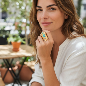 Azia. bague