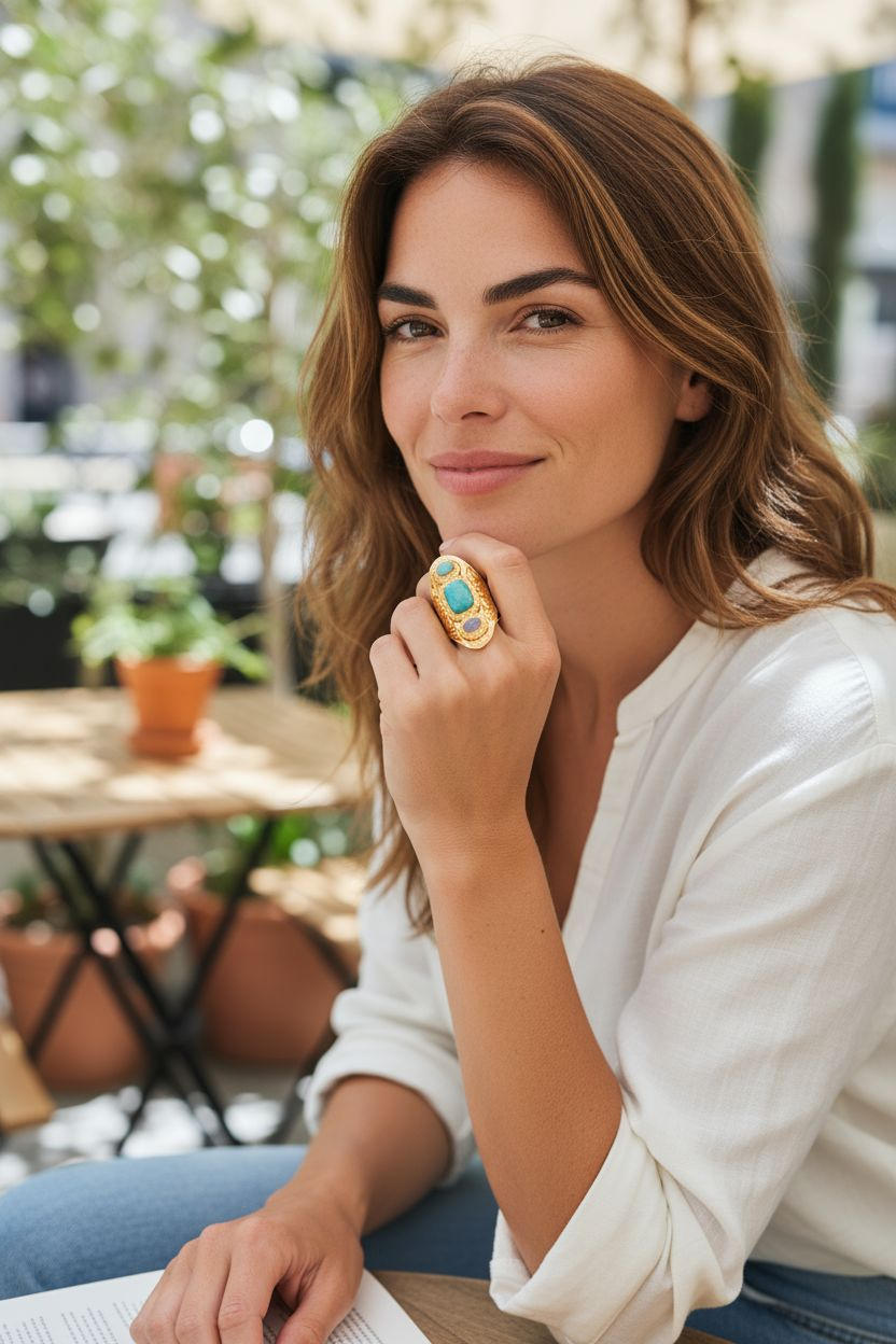 Azia. bague